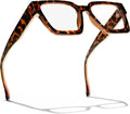 livho Oversized Eyewear Frame for Woman and Men - Rectangle Fashion Glasses for Computer, Chic Preppy Frame Chunky *Coco Tortoise