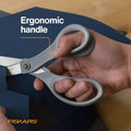Fiskars All Purpose Scissors, High Performance Cutting, Stainless Steel Blades, Ergonomic and Comfort Handles, Perfect for Arts and Crafts and the