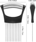JAYVAR Onion Holder for Slicing, Onion Cutter Vegetable Chopper, Stainless Steel Tomato Slicer Vegetable Cutter for Potato, Avocados, Eggs, Food