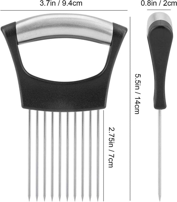 JAYVAR Onion Holder for Slicing, Onion Cutter Vegetable Chopper, Stainless Steel Tomato Slicer Vegetable Cutter for Potato, Avocados, Eggs, Food