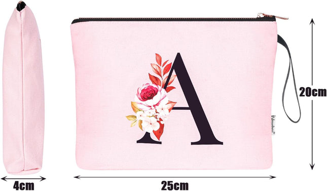 Vavabox A-Z Personalized Makeup Bag, Birthday Gifts for Women Mom, Gifts for Bes