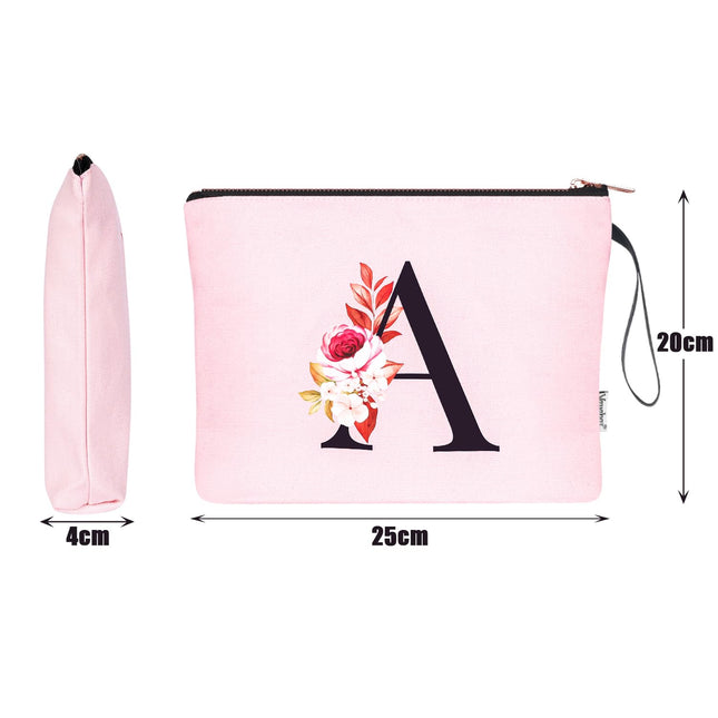Vavabox A-Z Personalized Makeup Bag, Birthday Gifts for Women Mom, Gifts for Bes