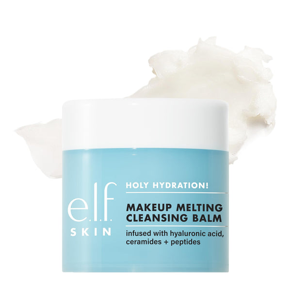 e.l.f. SKIN Holy Hydration! Makeup Melting Cleansing Balm, Face Cleanser & Makeup Remover, Infused with Hyaluronic Acid to Hydrate Skin Unscented