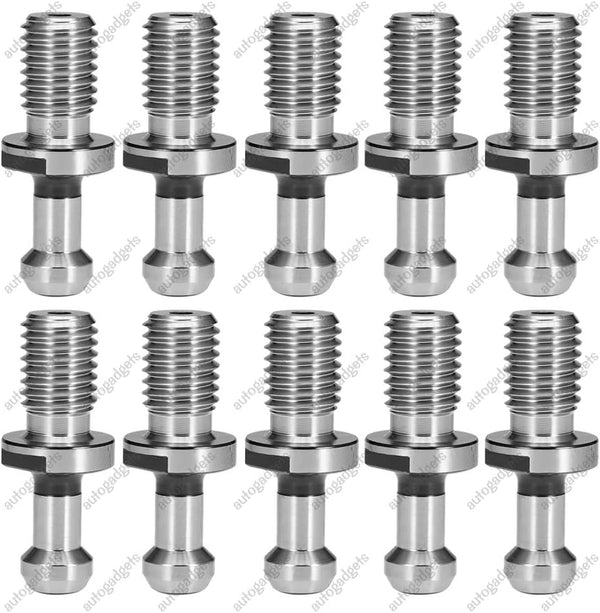 CAT40 45° Pull Stud Retention Knob Fits HAAS CAT 40 CNC Tool Holder Mitsubishi Toshiba Daewoo OKK Kitamura Kira Kia, etc. (10-Pack)