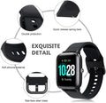 ViCRiOR Bands Compatible with ID205L Smart Watch, 19mm Quick Release Soft Silicone Fadeless Pattern Printed Floral Replacement Band for ID205L,
