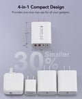40W USB C Charger Block, 2-Pack 4-Port Type C Fast Charging Brick Dual PD&QC Wall Plug Adapter Compatible for Iphone 16/15/15 Pro/ 15 Pro