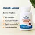 Nordic Naturals Vitamin D3 Gummies,1000 IU D3 + Iron, Wild Berry - 120 Count Wild Berry 120 Count (Pack of 1)