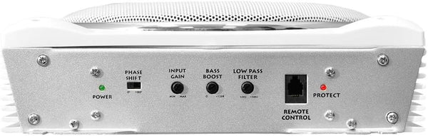 Pyle Lanzar AQTB8 8-Inch 1000 Watts Low-Profile Super Slim Active Amplified Marine/Waterproof Subwoofer System - Set of 1