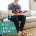 Kanjo FSA HSA Eligible Acupressure Foot Pain Relief Multi-Roller - Wooden Dual Foot Roller - Relieves Plantar Fasciitis, Heel & Arch Pain -