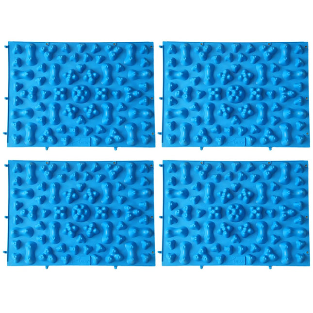 Reflexology Foot Mat Acupressure Pad Relief for Feet 4Pcs Foot Massage Plate Blood Circulation TPE Material