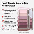 evpct 6 Colors Pink Eyeshadow Palette, Nude Pink Plum Mauve Champagne Rose Orchid Wine Red Glitter Shimmer Matte High Pigment Mini Travel Eye