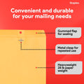 Staples 9 x 12 Kraft Clasp & Moistenable Envelopes, Brown Manila, Heavyweight Document Mailers with Metal Clasp, 100/Box 100 Pack