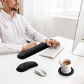Gimars Upgrade Enlarge Silky and Superfine Fabric Gel Memory Foam Keyboard Wrist Rest Set, Ergonomic Keyboard Mouse Wrist Support for Typing Pain