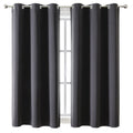 ChrisDowa Grommet Blackout Curtains for Bedroom and Living Room - 2 Panels Set Thermal Insulated Room Darkening Curtains (Dark Grey, 42 x 63 Inch)