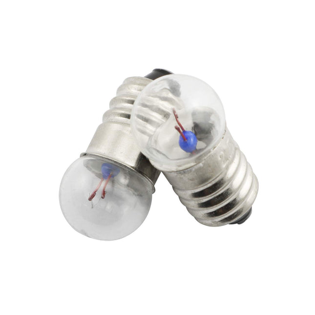 10-Pack E10 Mini Light Bulbs Screw Base Indicator Light Incandescent Bulb Old-Fashioned Flashlight Lamp for Physical Electrical Experiment 2.5V