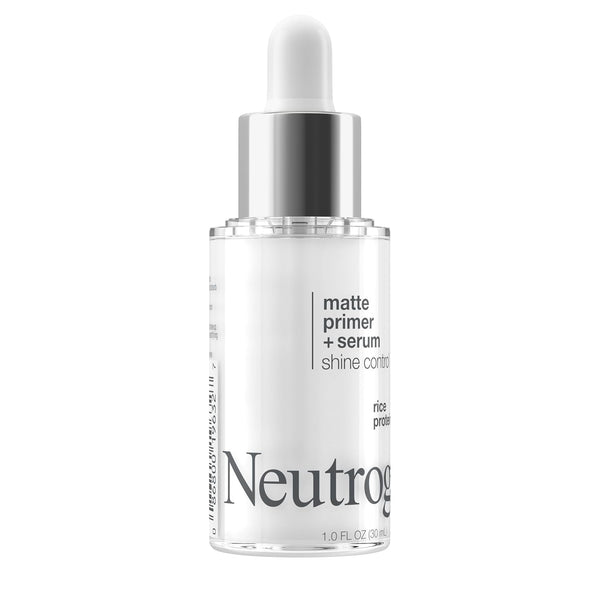 Neutrogena Shine Control Matte Booster Face Primer & Serum, Skin-Mattifying Serum-To-Primer with Rice Protein, Absorbs Excess Oil & Keeps Skin