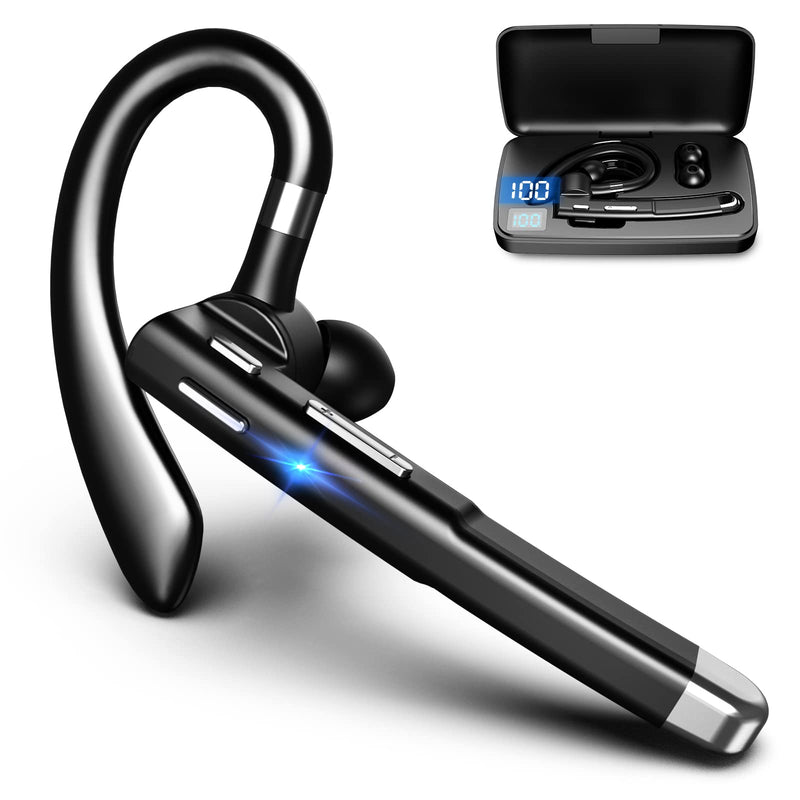 Bluetooth Headset for Cell Phones 500Hrs Standby Time with LED Charging Case 270 Degrees Rotatable Mic Hands Free Bluetooth 5.4 Version