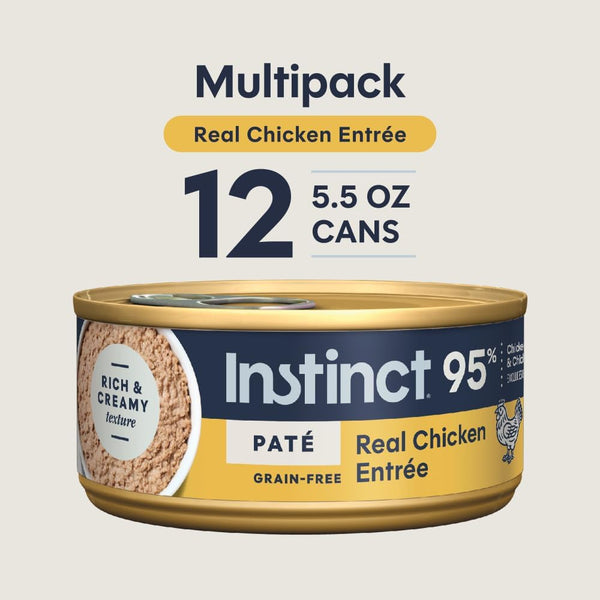 Instinct Original Grain Free Real Chicken Recipe Natural Wet Canned Cat Food, 5.5 Ounce (Pack of 12) Chicken 5.5 Ounce (Pack of 12)