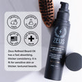 ZEUS Refined Beard Oil, Leave in Conditioner Oil for a Softer Beard & Mustache - Made in USA (Verbena Lime) 1.6 Oz.
