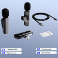 2-Pack Wireless Mini Lavalier Lapel Microphone for iPhone,iPad(Lightning) - 65ft Cordless Clip on Dual Mics with Noise Reduction 6H Working Time
