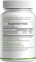 DEAL SUPPLEMENT Vitamin D3 10,000 IU + K2 MK7 200 Mcg, Infused with Virgin Coconut Oil, 250 Softgels, Double Strength Vitamin D & K, Promotes