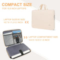 Ytonet Laptop Case 16 inch, 15-15.6 Inch Water Resistant Slim Laptop Sleeve 16 inch Beige