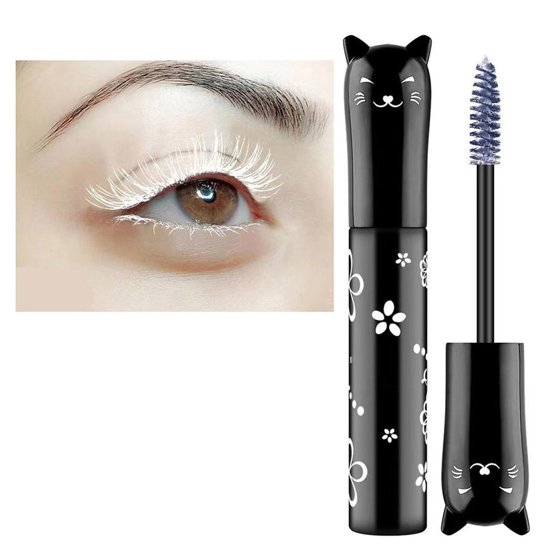 White Lashes volume mascara Extensions Makeup Lash Waterproof Fast Dry Eyelashes Curling Lengthening Primer Party Stage Use 1 PCS White