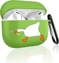 for Airpod Pro 2 Generation Cover Cute Funny Funda Women Silicone Estuche Protector for Air Pod Pro 2nd Generation Green Kawaii Fun Aesthetic