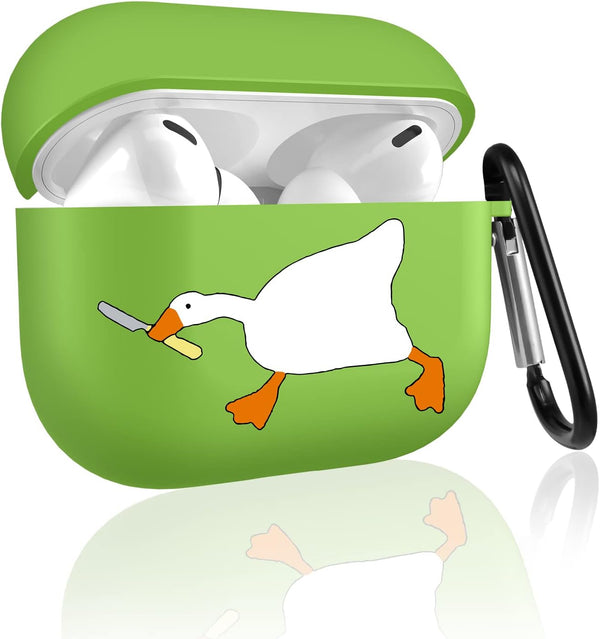 for Airpod Pro 2 Generation Cover Cute Funny Funda Women Silicone Estuche Protector for Air Pod Pro 2nd Generation Green Kawaii Fun Aesthetic
