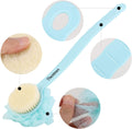 Tbestmax Loofah Back Scrubber Long Handle Shower Body Brush with Soft Mesh Sponge for Women Skin Exfoliating Bath, Massage 2 Count (Pack of 1)