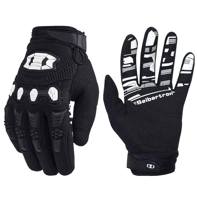 Seibertron Unisex BMX MX ATV MTB Racing Mountain Bike Bicycle Cycling Off-Road/Dirt Bike Gloves Road Racing Motorcycle M