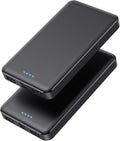 [2 Pack]Portable Charger Power Bank 10000mAh,Slimmer USB C in&Out Fast Charging Portable Phone Charger,Travel Essentials Backup External Battery