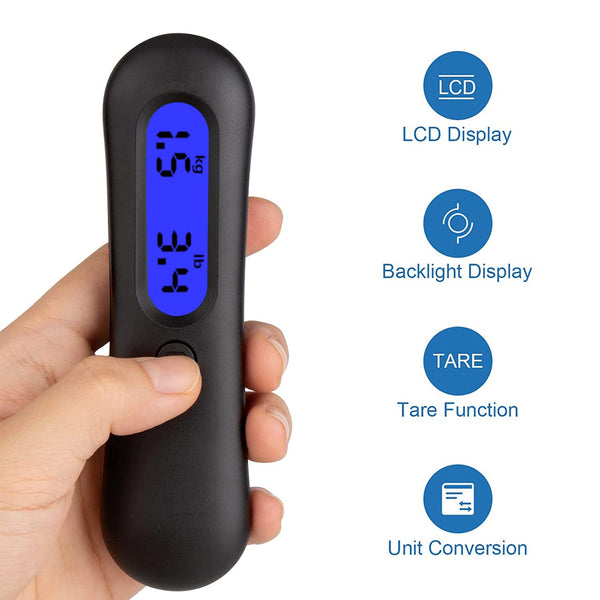 Professional Digital Trigger Pull Scale Gauge Measurement with kg, Ib, oz, g Clear LCD Display 110lb/50kg