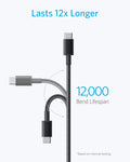Anker USB A to USB C Cable, USB to USB C Cable (2-Pack, 6 ft, Black) | For iPhone 17 Series, Samsung Galaxy S10 / S10+, LG V30, Beats Fit Pro, and