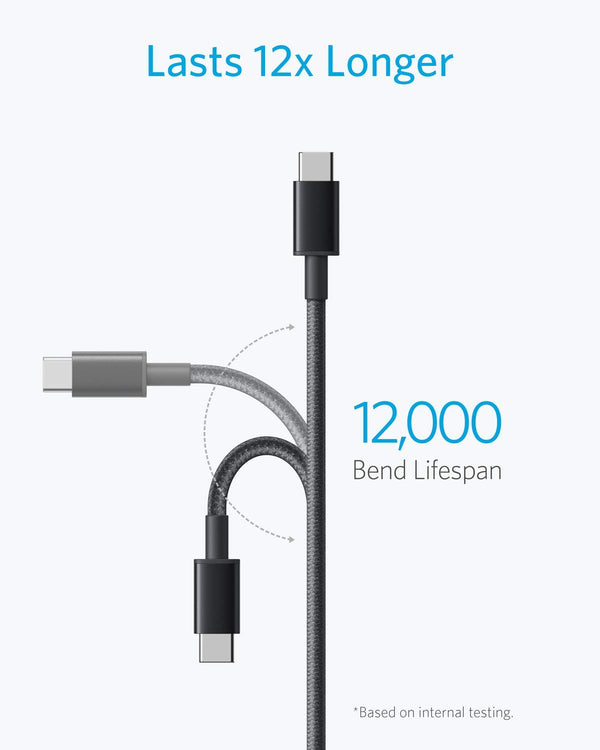 Anker USB A to USB C Cable, USB to USB C Cable (2-Pack, 6 ft, Black) | For iPhone 17 Series, Samsung Galaxy S10 / S10+, LG V30, Beats Fit Pro, and