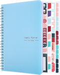 Thboxes A5 Weekly Planner Notebook, 52 Week Undated Journal for Women, Blue Blue Cute