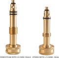 Hourleey Adjustable Twist Hose Nozzle, 4" Heavy-Duty Brass Hose Nozzle with 10 Garden Hose Rubber Washers, 2 Pack 4 Inch Nozzle Twist 2Pack