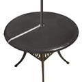 Round Fitted Vinyl Table Cloth Outdoor Tablecloth with Zipper and Umbrella Hole 100% Waterproof Wipe Clean PVC Table Cover for Party, Picnic and