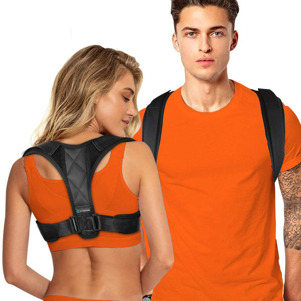 Posture Corrector for Men and Women - Adjustable Upper Back Brace for Clavicle to Support Neck, Back and Shoulder, Black, 25-50 Inch (Pack of 1),