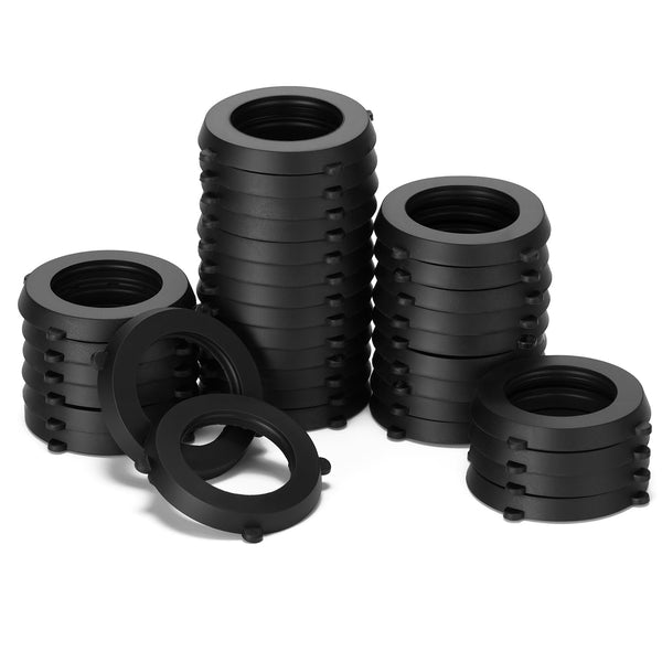 SmoTecQ 30 Pack Garden Hose Washers with Self-Locking Tabs - Heavy Duty Rubber Seals for 3/4" Hose Fittings, Stay-in-Place Design Prevents Falling