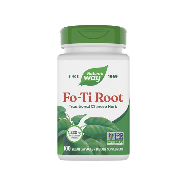 Nature's Way Fo-Ti Root, Traditional Chinese Herb, 1,220 mg per Serving, 100 Vegan Capsules (Packaging May Vary) 100 Count (Pack of 1)