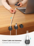 9 Pack Magnetic Cable Clips [Cable Smooth Adjustable] Cord Holder, Under Desk Cable Management, JOYROOM Adhesive Wire Holder Keeper Organizer for