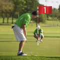 THIODOON Golf Flagstick 6ft Golf Flag and Cup for Yard Pro Detachable Golf Hole Cup and Flag for Driving Range Backyard Upgrade Anti-Rust Glass