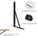 12 Pack L12 x H 8" Black Heavy Duty Shelf Brackets with Screws Metal Shelf Brackets Shelf Support Angle Brackets for Shelves L Brackets Heavy Duty