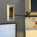 Ampper Clip On Security Mirror, Convex Cubicle Mirror for Personal Safety and Security Desk Rear View Monitors or Anywhere (6.69" x 2.95",