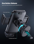 Lamicall 2025 Wider Clamp & Metal Hook Car Phone Holder Vent [Thick Cases Friendly] Phone Holders for Your Car Mount Automobile Hands Free Cradle