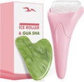 Gua Sha & Ice Roller for Face, Small Gifts, Facial Tools for Puffiness and Redness Reducing Skin Care Routine, Self Care Massage Gift for Women