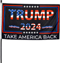 Double-Sided Trump 2024 Flag - Take America Back - 3x5 Foot Indoor Outdoor Decoration Banner With a FREE Sticker - Double-Sided Banner With Vivid