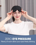 MZOO Luxury Sleep Eye Mask for Side Sleeper Men Women, Zero Eye Pressure 3D Sleeping Mask, Light Blocking Patented Design Night Blindfold, Soft