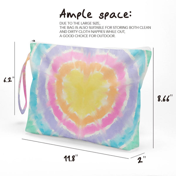 Fokongna Wet Bag Travel Makeup Bag for Swimsuit Beach Pool Diapers Dirty Yoga Gym Clothes Zipper Pouch for Women Sister Friends Ocean Sea Shells
